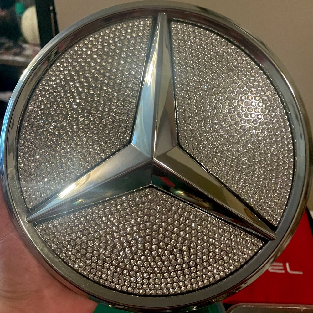 Mercedes Front grill replacement chrome, with crystals all over.